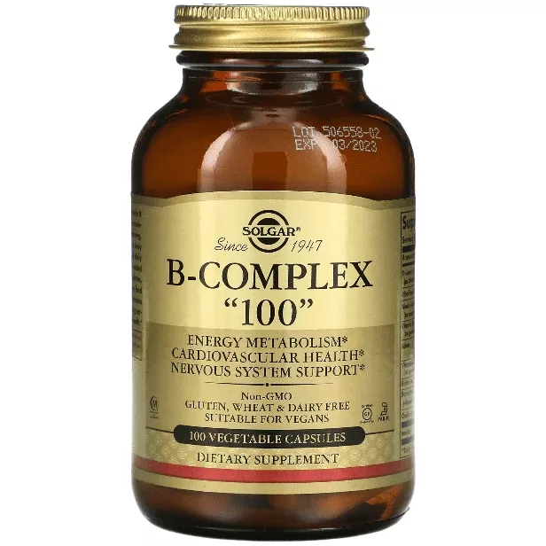 Solgar B-Complex "100" 100 Vegetable Capsules