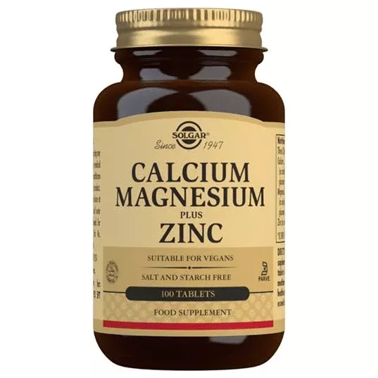 Solgar Calcium Magnesium plus Zinc 100 Tablets