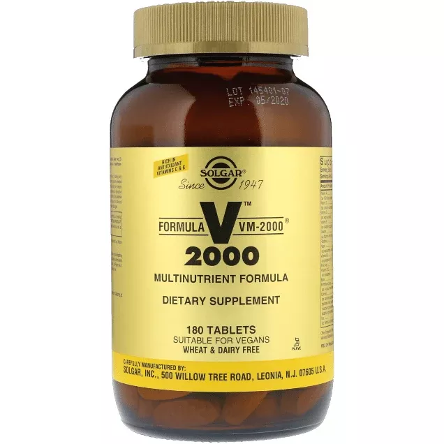 Solgar Formula VM-2000 180 Tablets (Multinutrient System)