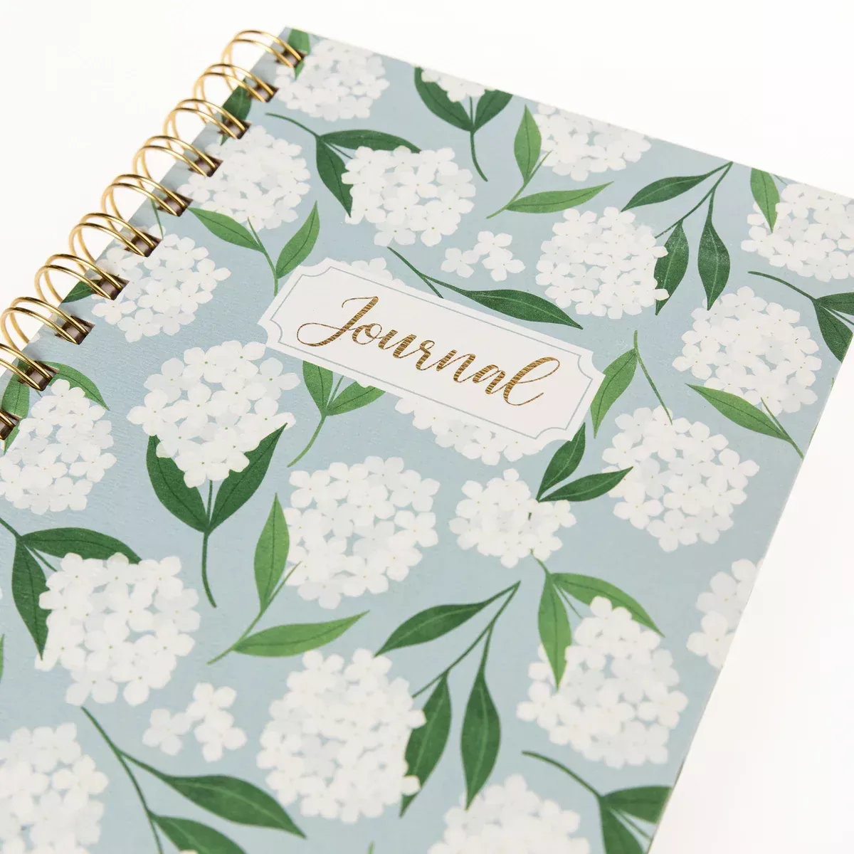 Spiral Hard Cover Journal - Hydrangea
