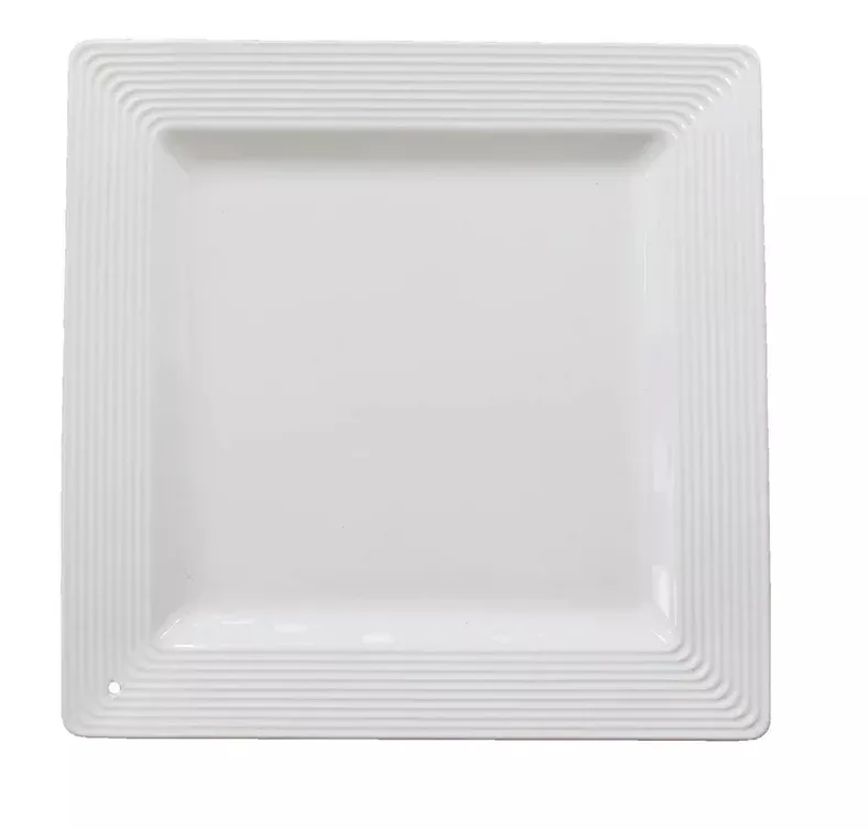 Square Platter With Stripes