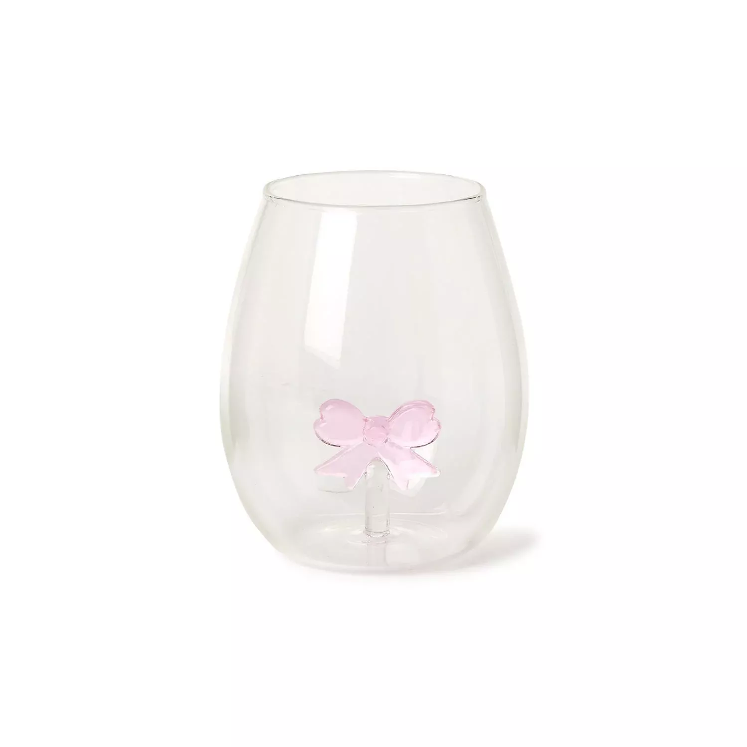 Stemless Bow Wine Glass