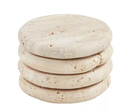 Stone Coaster Set - Cream