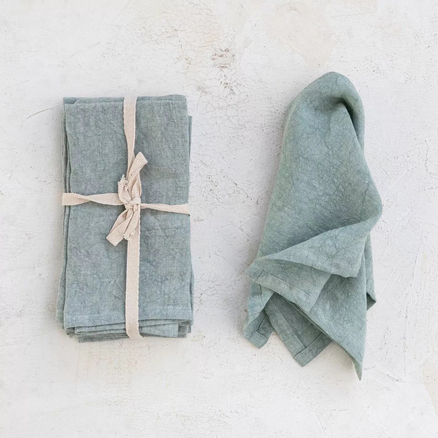 Stonewashed Linen Napkins - Set of 4