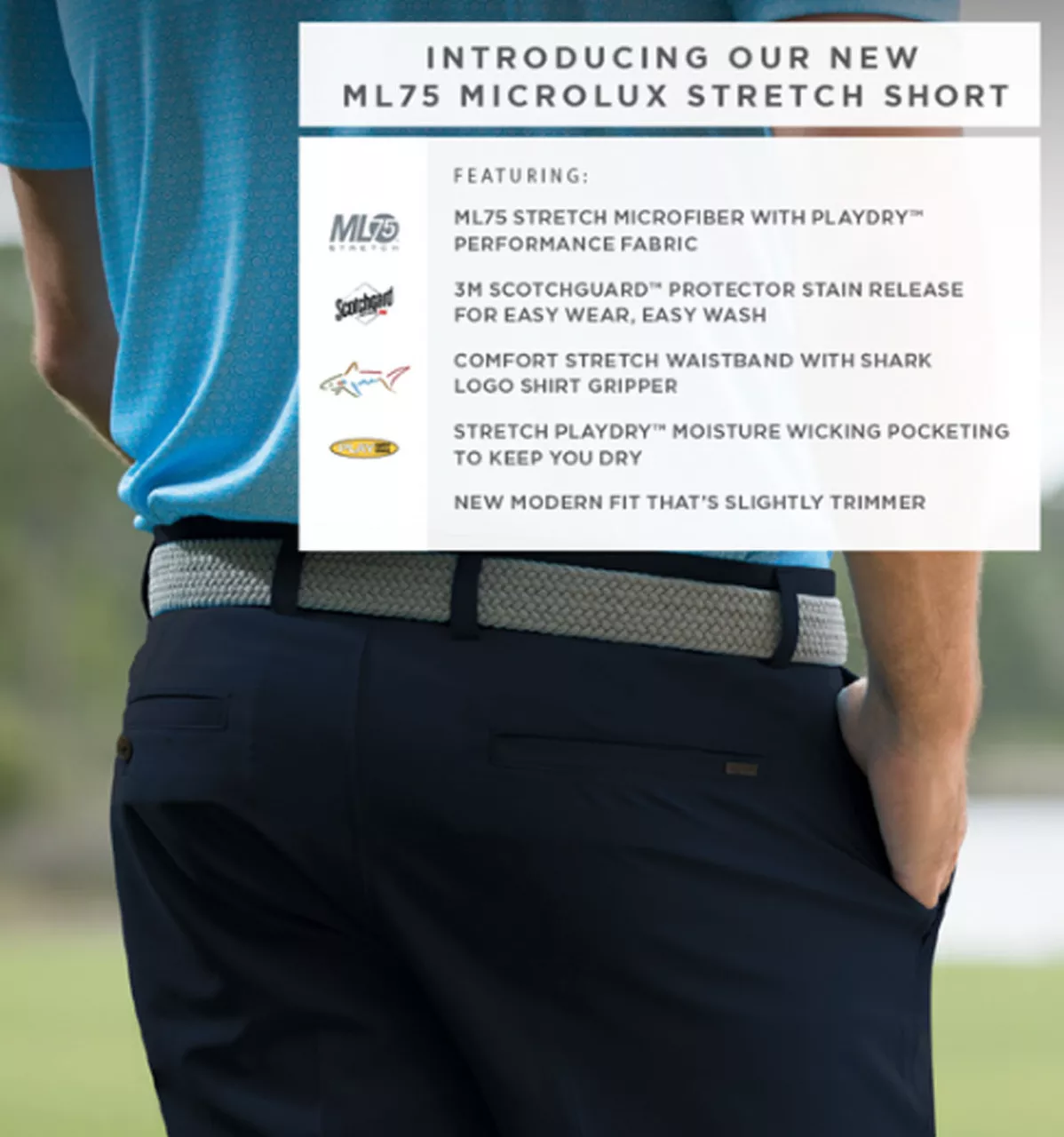 Store ML75 Flat Front Stretch Short by Greg Norman
