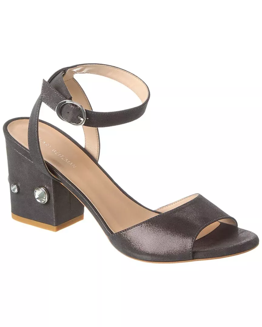 Stuart Weitzman Allshine 75 Suede Block Sandal