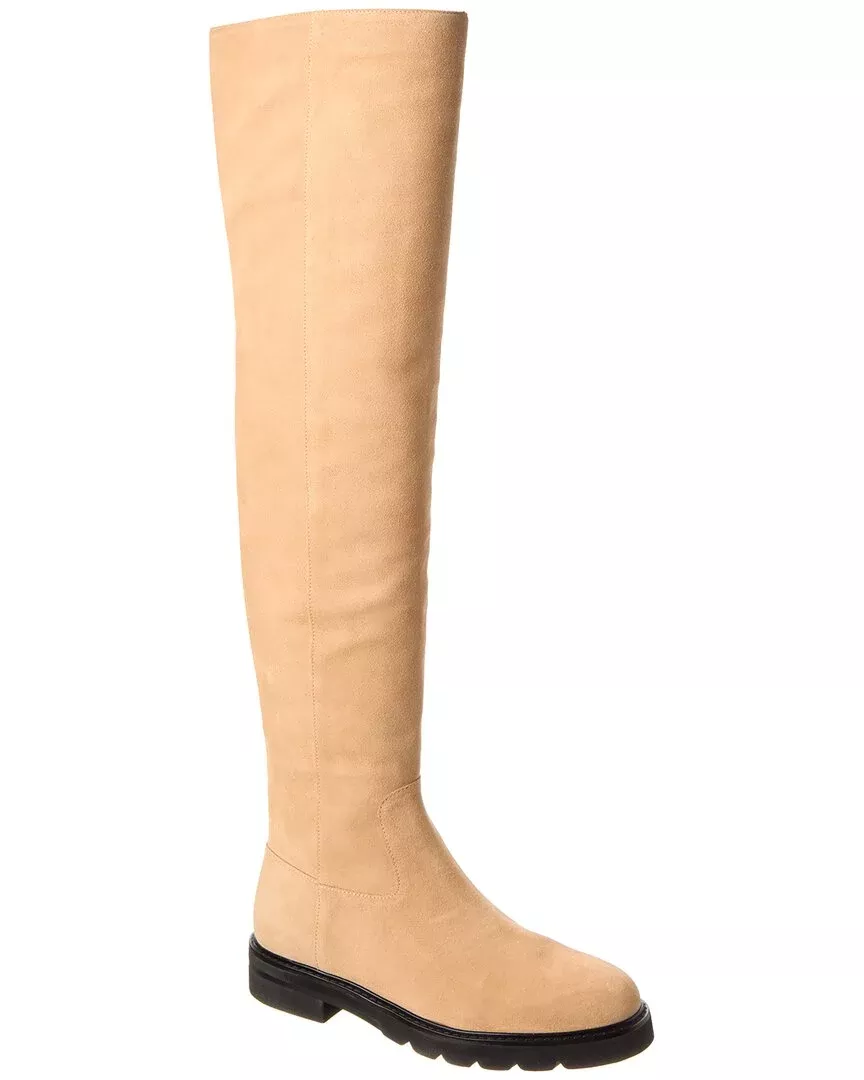 Stuart Weitzman Chicago Lug Suede Over-The-Knee Boot