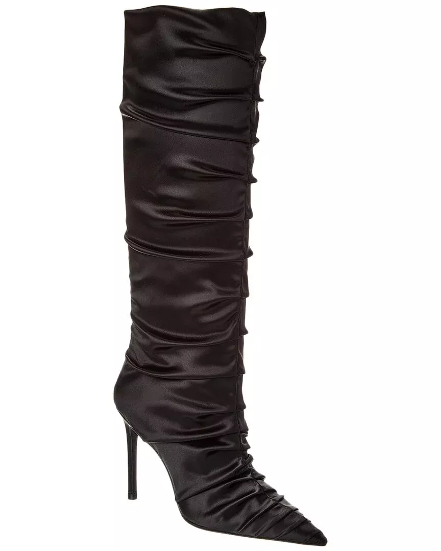 Stuart Weitzman Strt Ruched 100 Satin Knee-High Boot