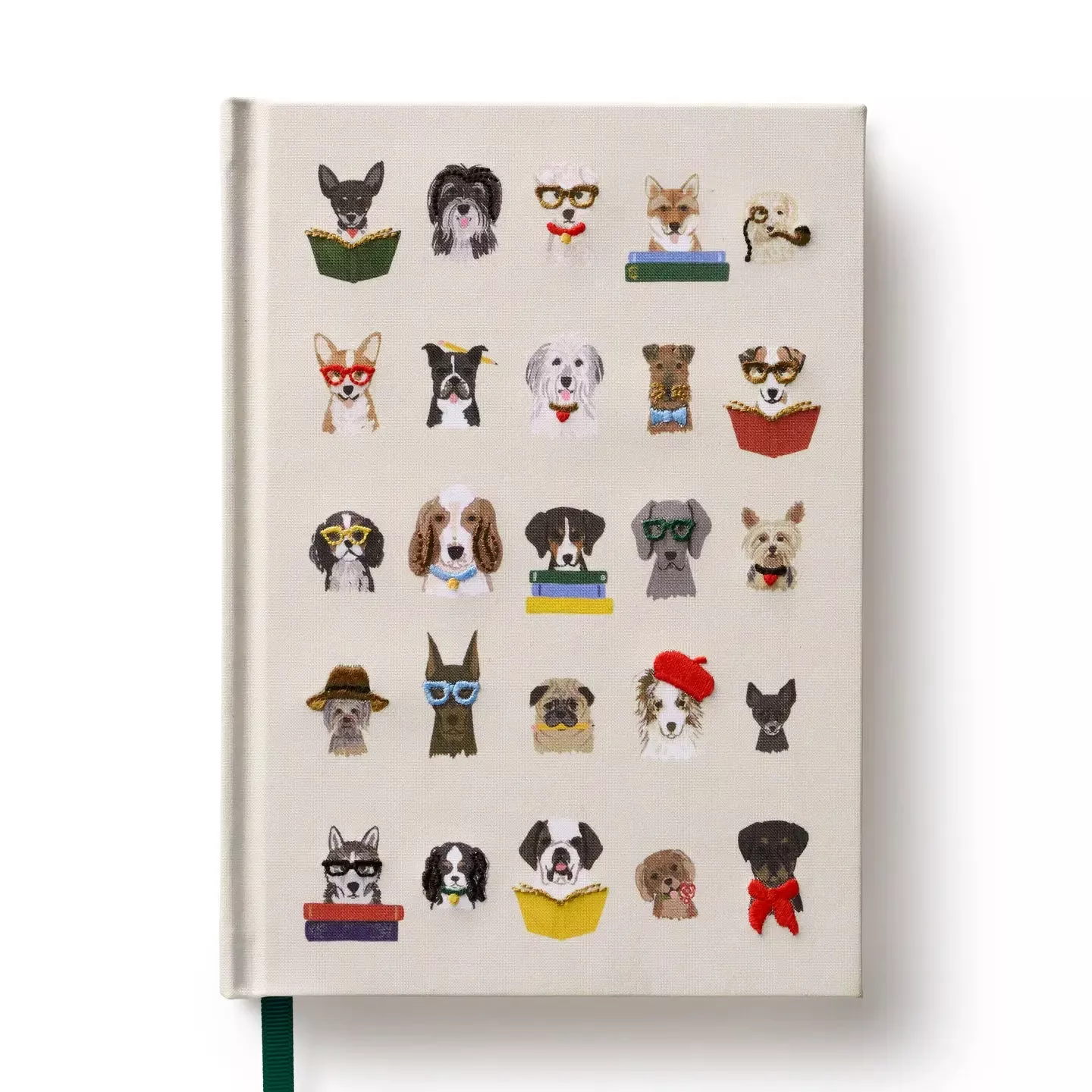 Studious Dog Embroidered Journ
