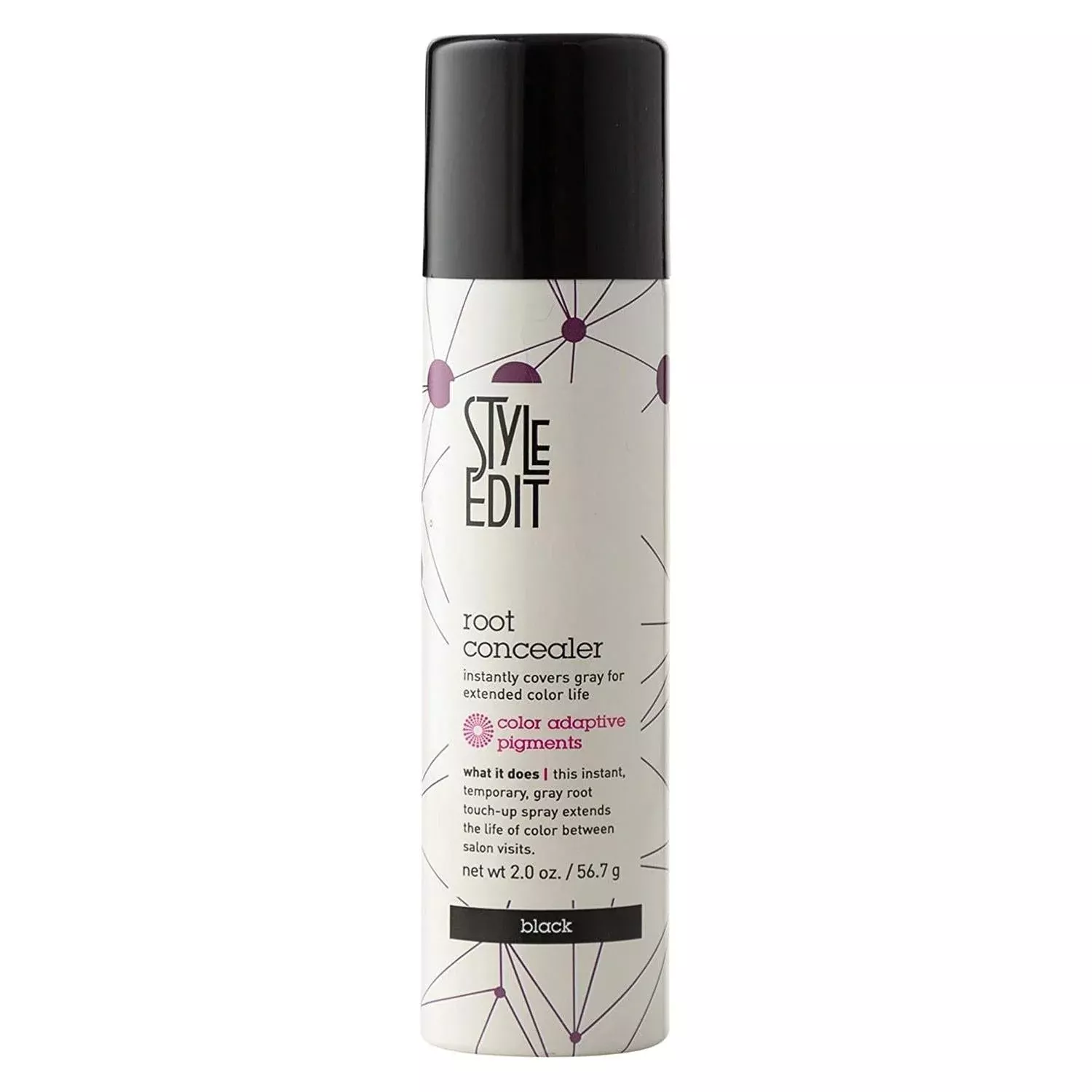 Style Edit Root Concealer Spray Black 2 Oz