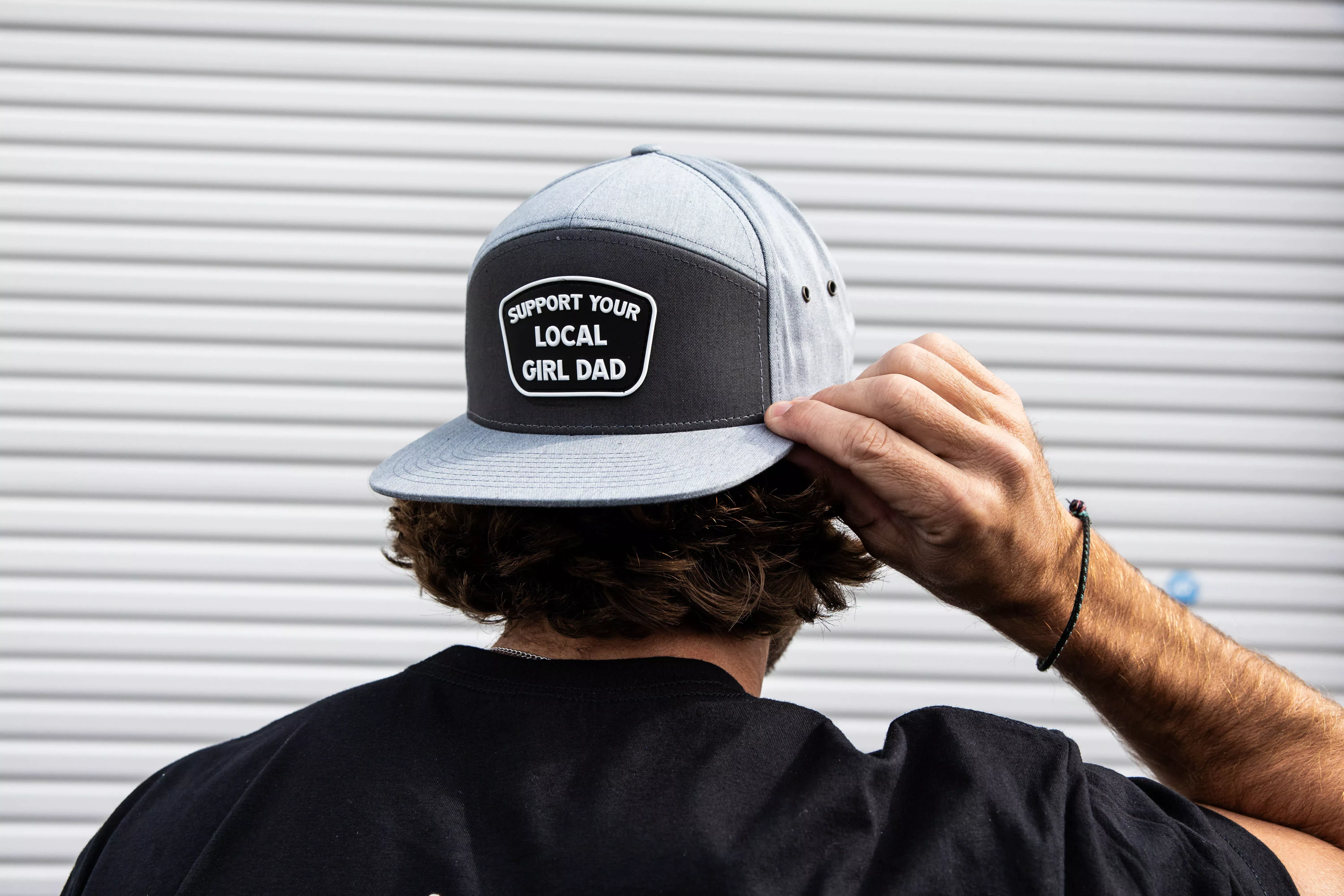 Support Your Local Girl Dad PVC Patch Hat (7 Panel StrapBack)