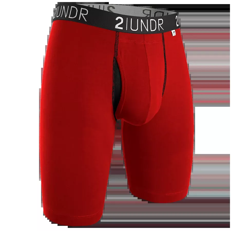 Swing Shift 9" Long Leg - Red/Red