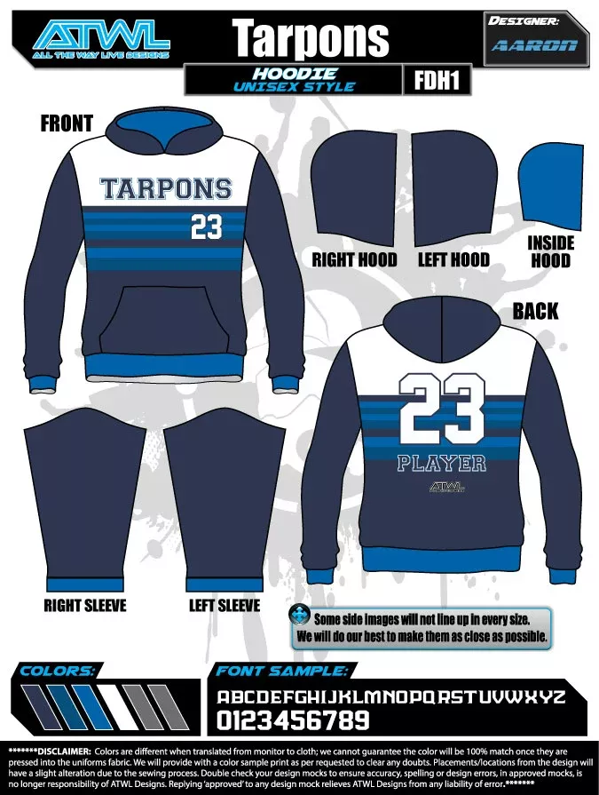 Tarpons Full Dye Hoodie