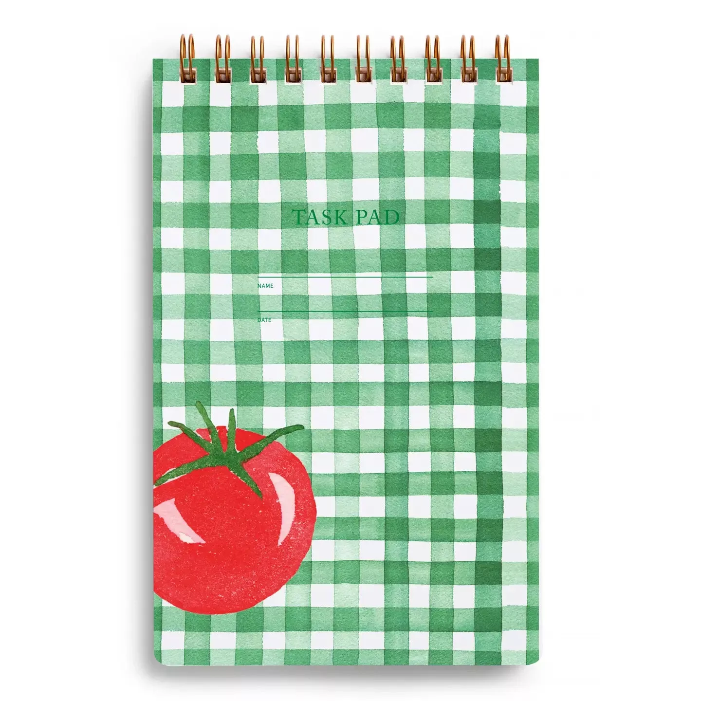 Task Pad - Tomato Green Gingha