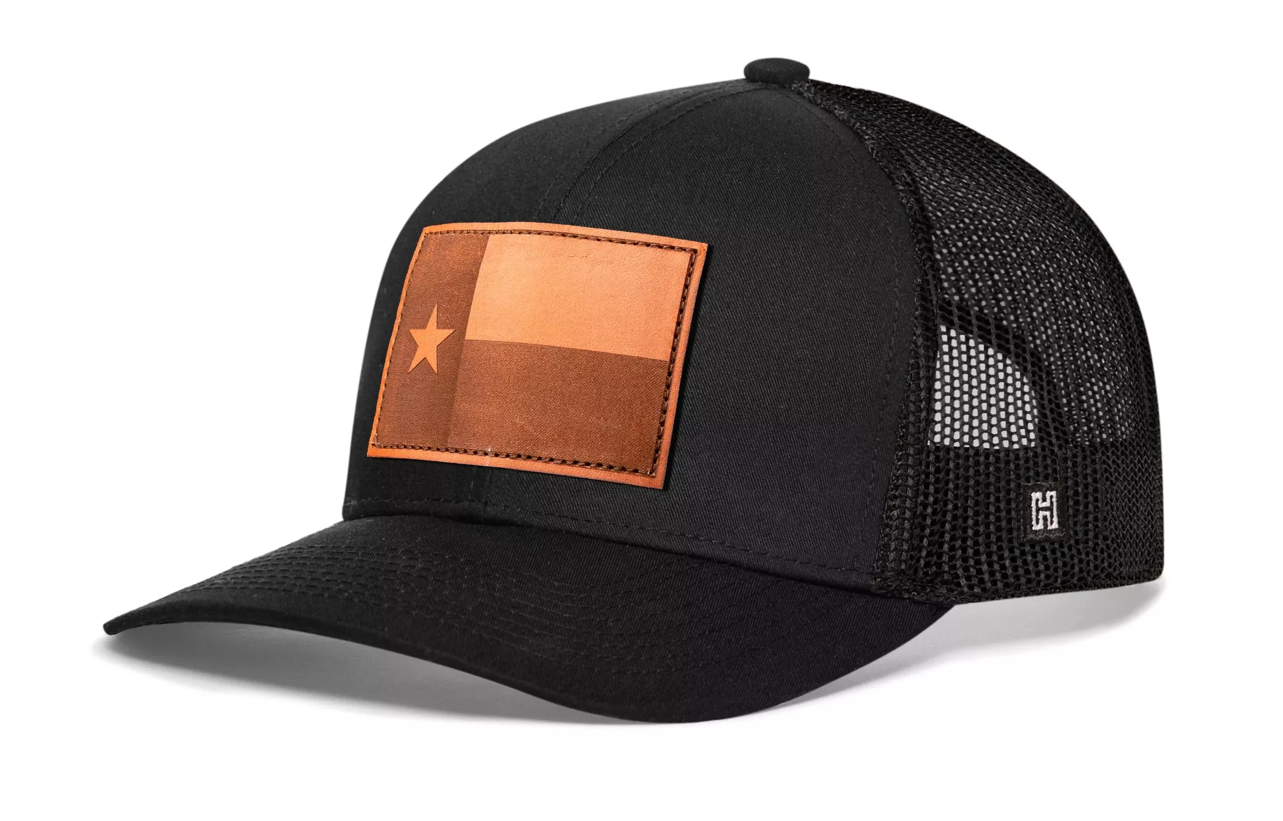 Texas Flag Trucker Hat|Leather TX Snapback