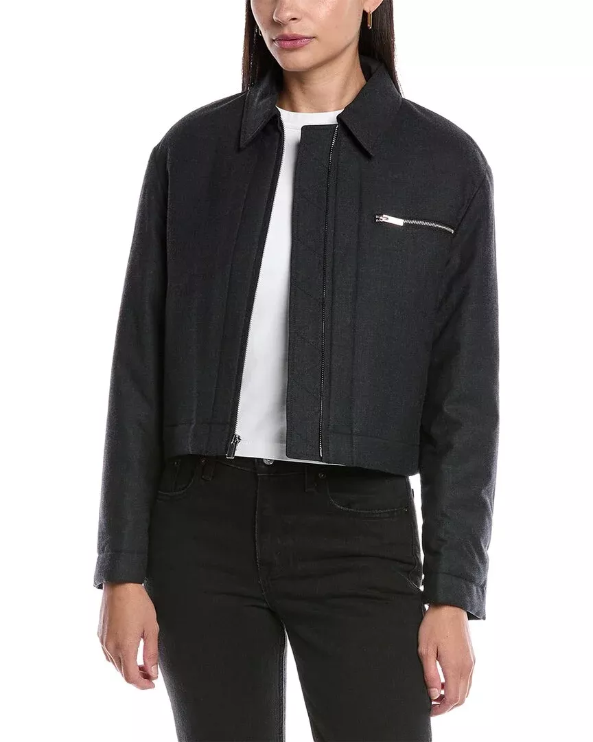 Theory Crop Wool-Blend Jacket