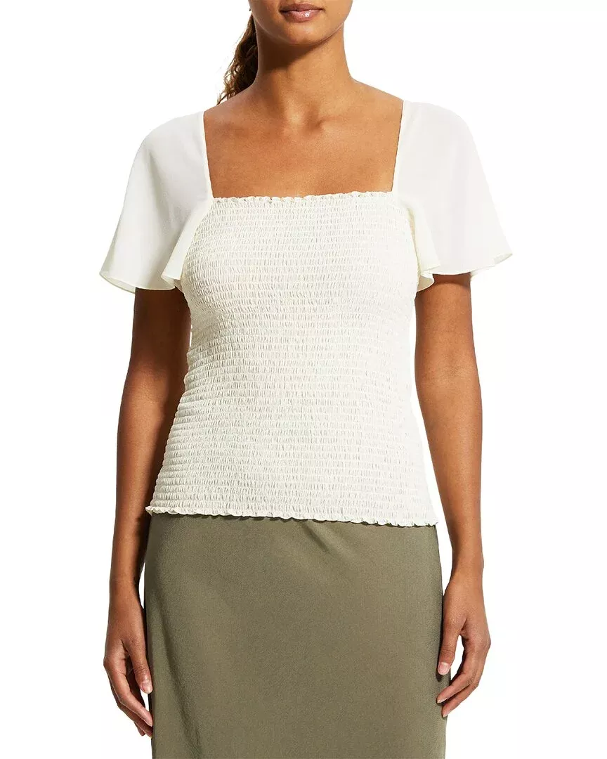 Theory Smocked Top