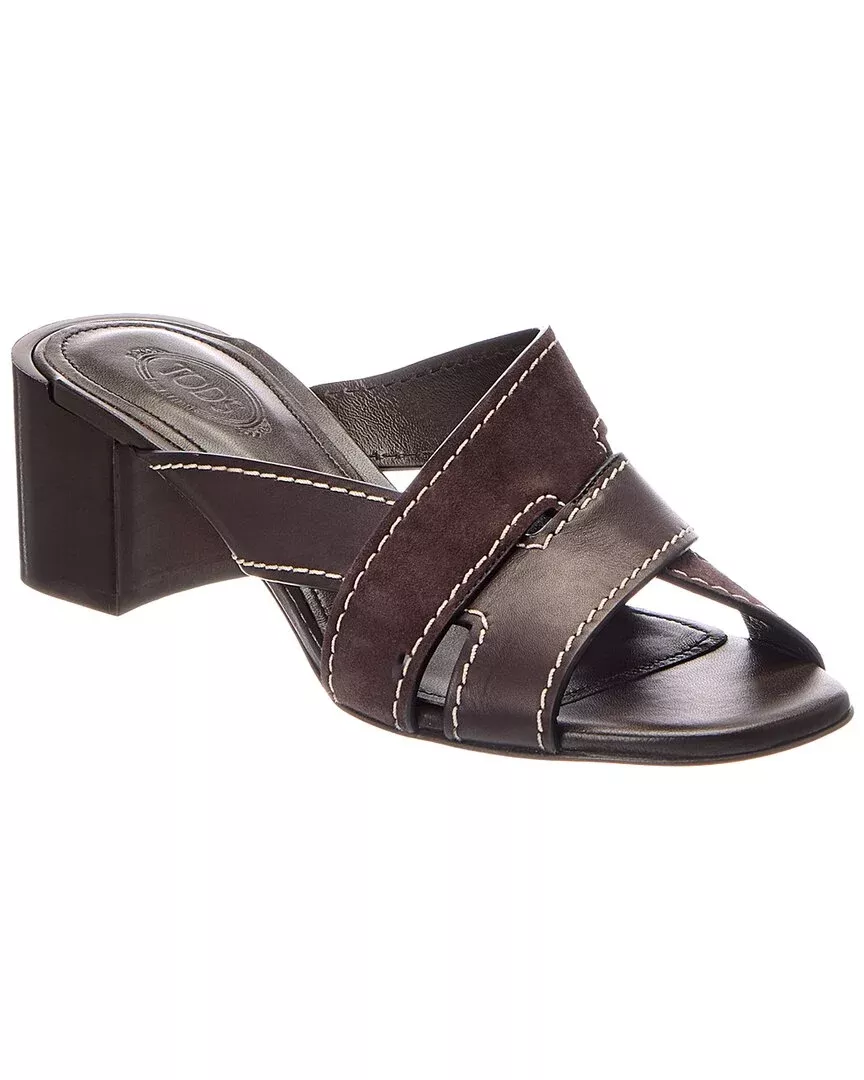 Tod’S Leather & Suede Sandal