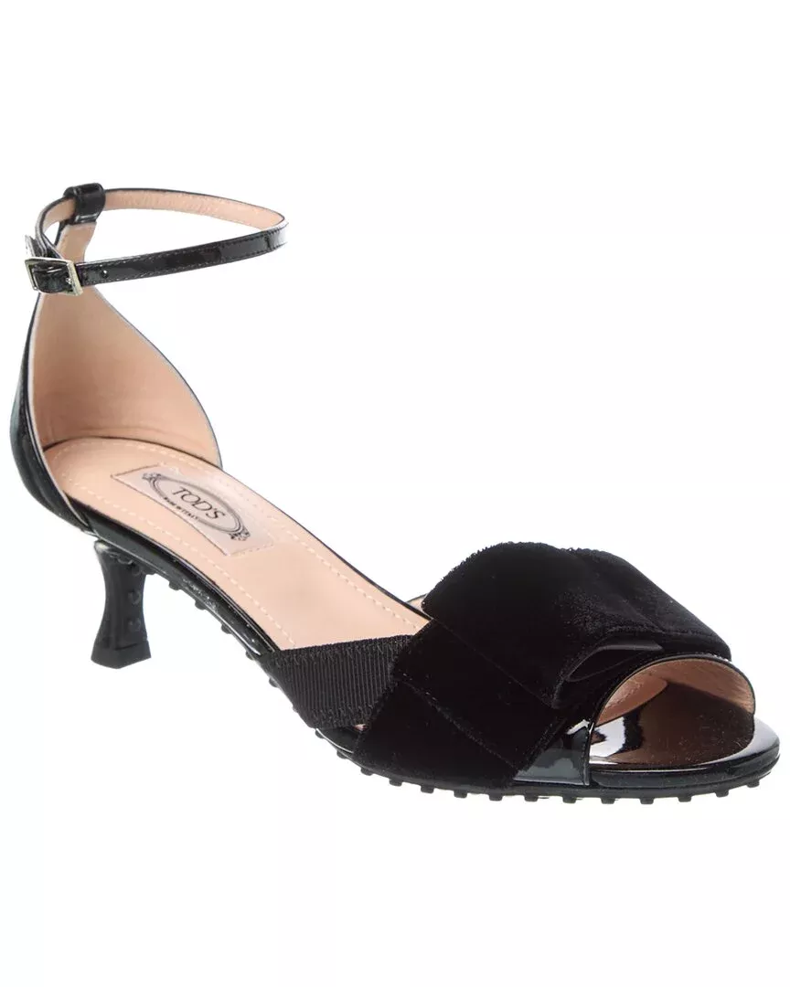 Tod’S Logo Patent Sandal