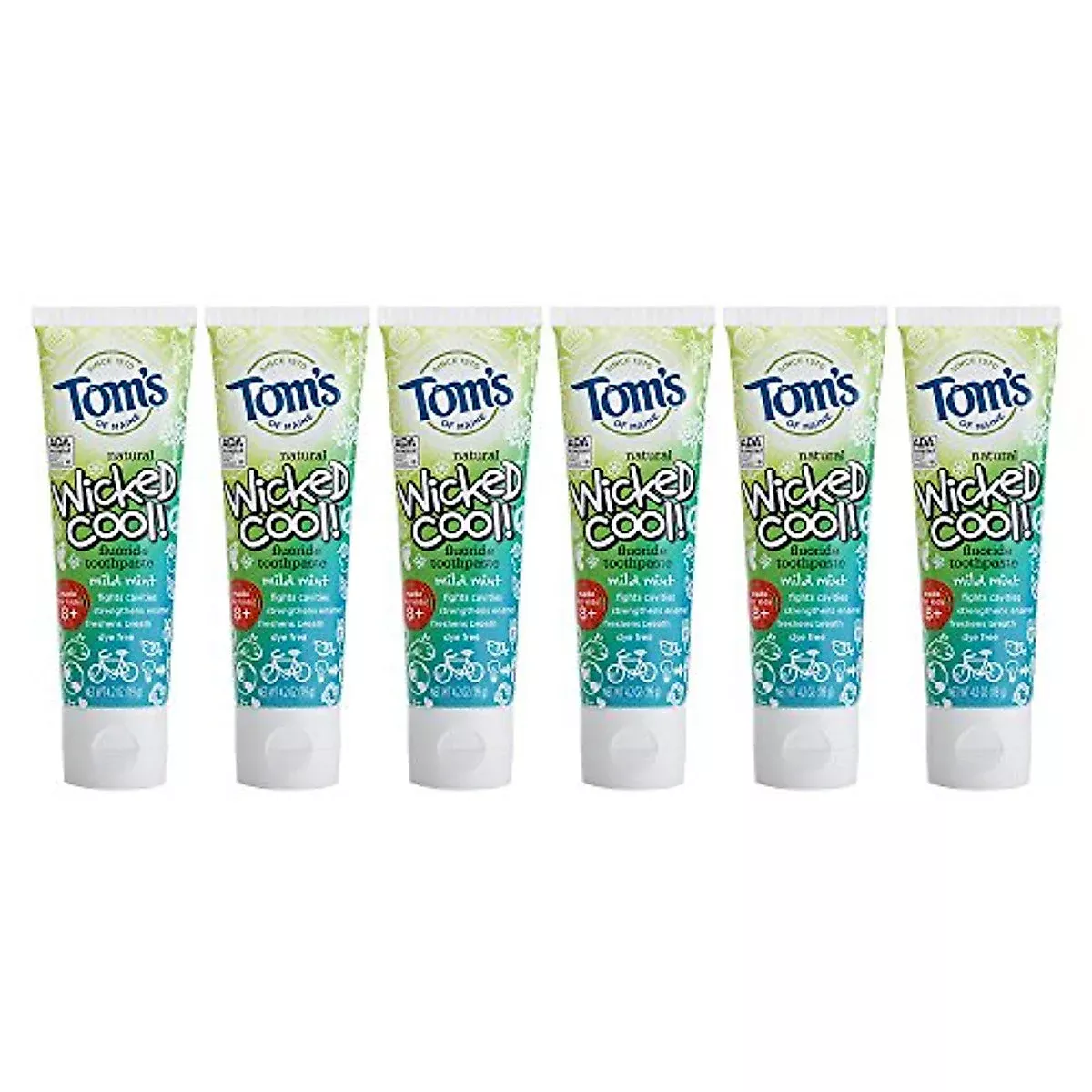 Tom's of Maine Wicked Cool Fluoride Toothpaste Mild Mint