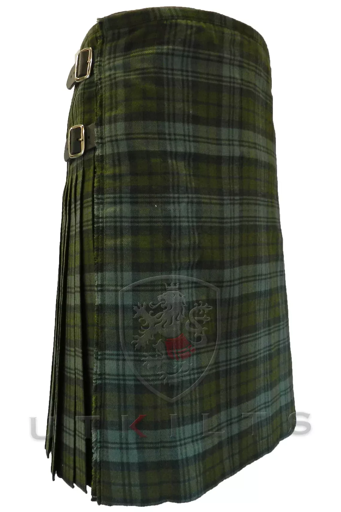 Traditional Kilt – Premium 6–8 Yard Wool, Black Watch Weathered