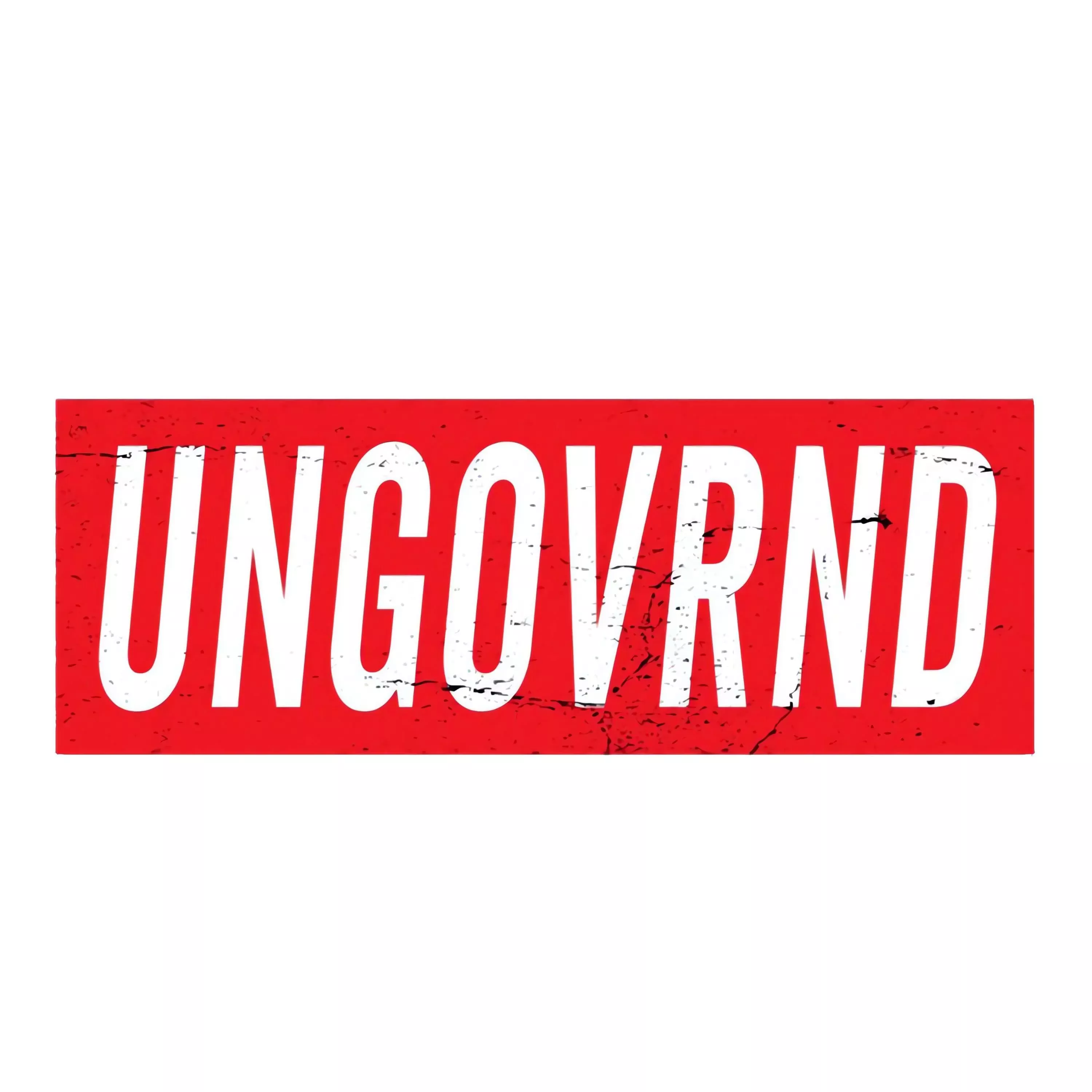 Ungovrnd Distressed Red Decal