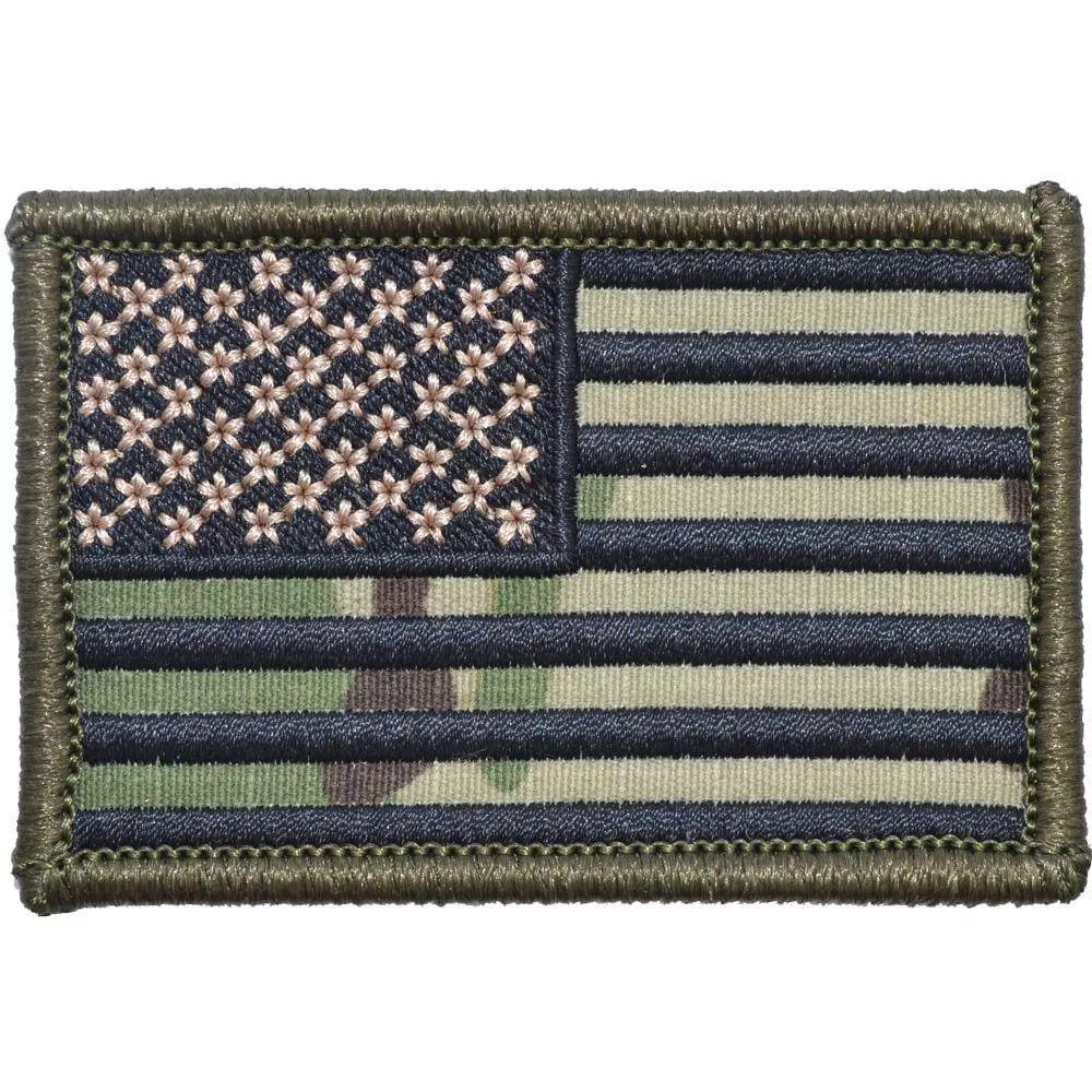 US Flag - 2x3 Patch - MultiCam w/ Black