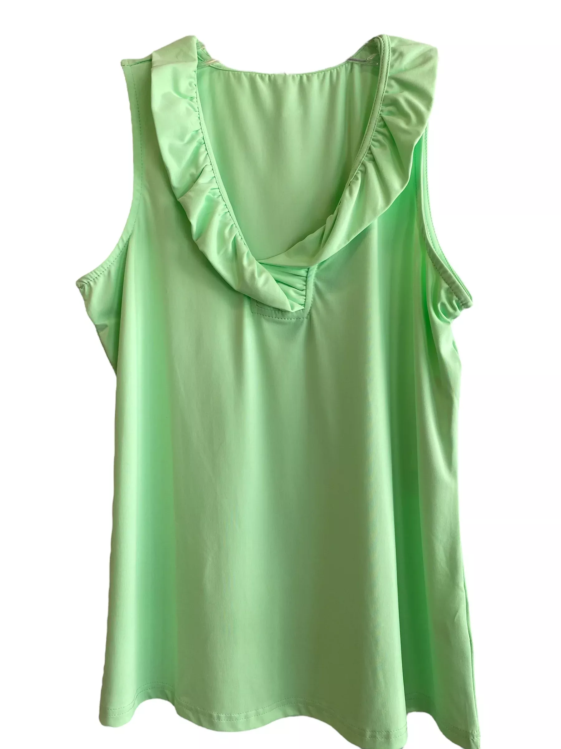 V-Neck Ruffle Tank-LMCL