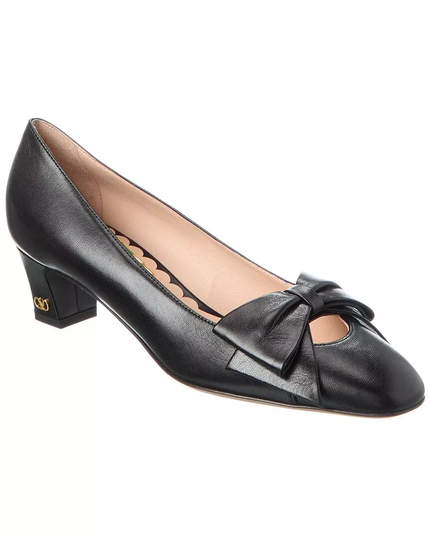Valentino Bow 45 Leather Pump