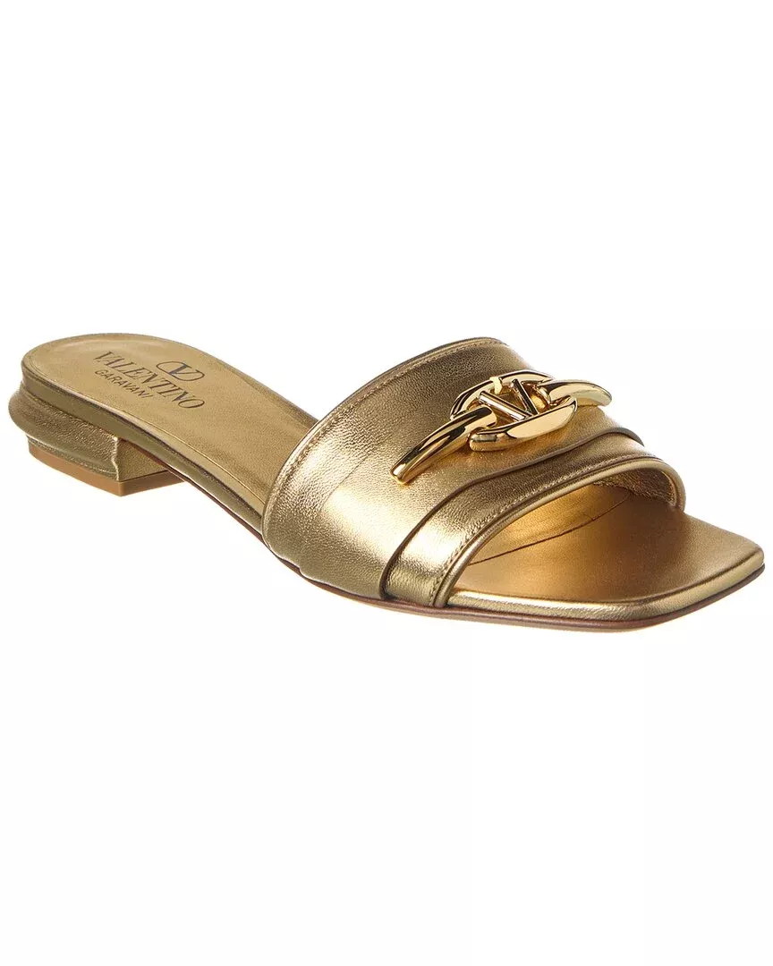 Valentino Vlogo Leather Sandal
