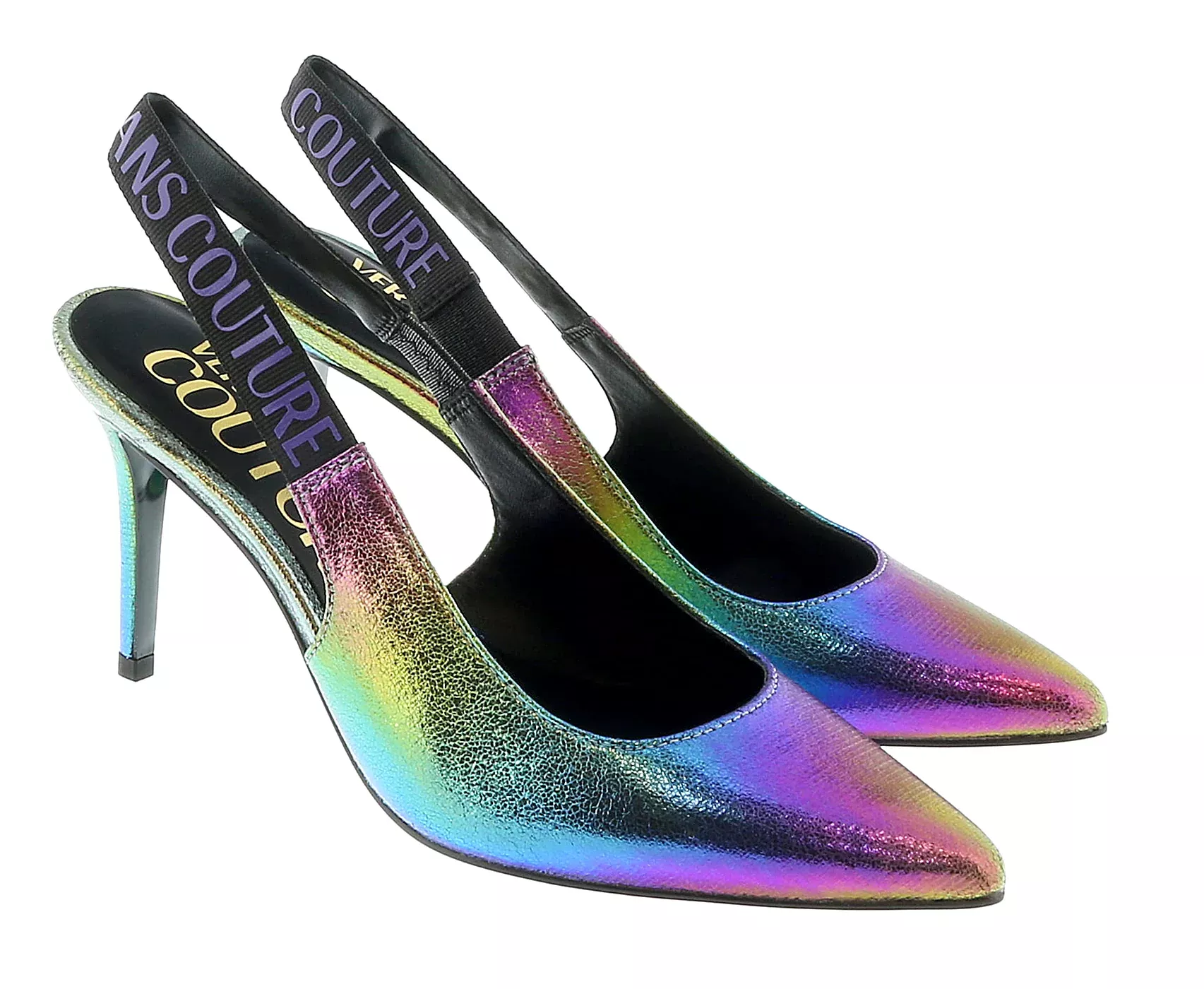 Versace Jeans CoutureTechnicolor Print High Heel Slingbacks-