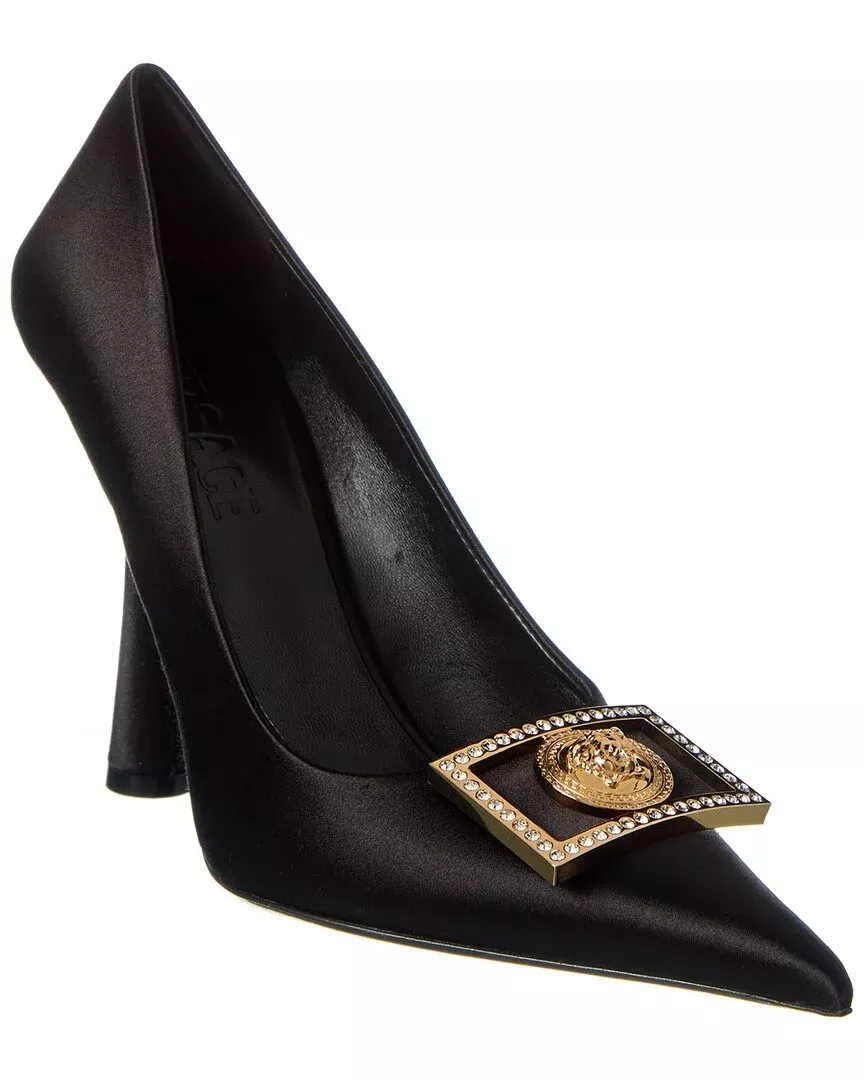 Versace Medusa Plaque Satin Pump