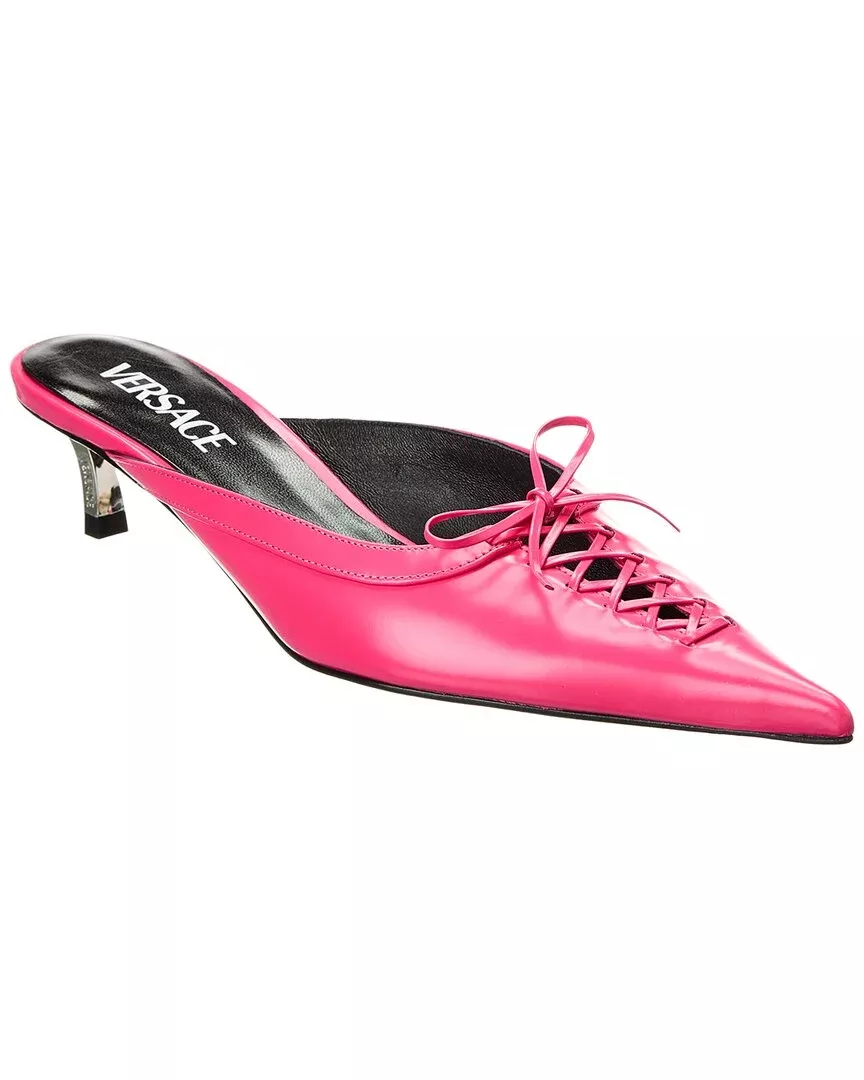 Versace Pin-Point Leather Mule