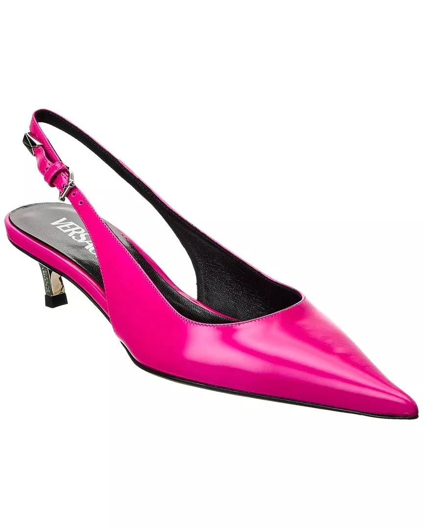 Versace Pin Point Leather Pump