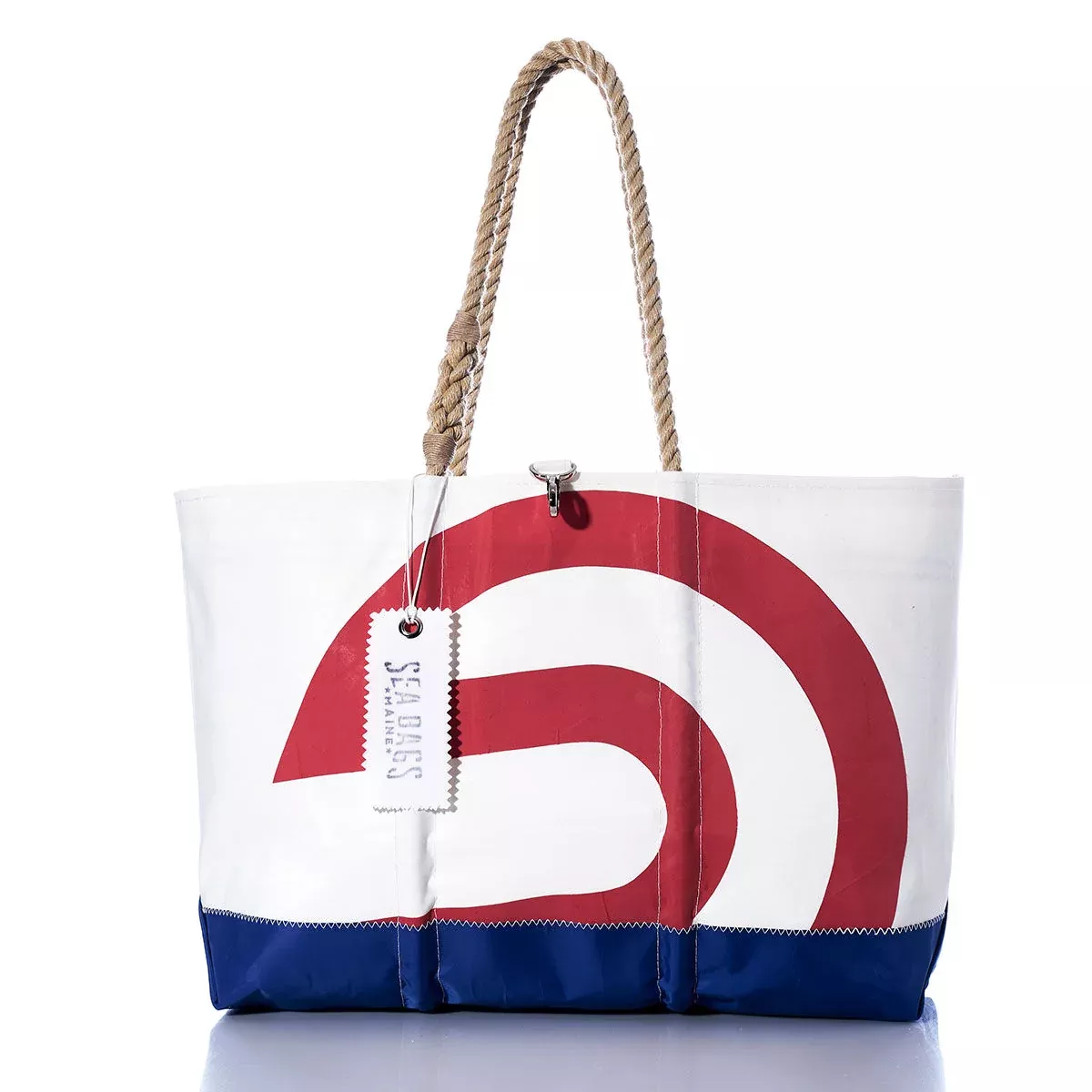 Vintage Red and Blue Ogunquit Beach Tote