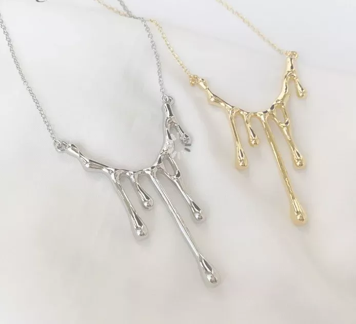 Water Drop Lava Necklace