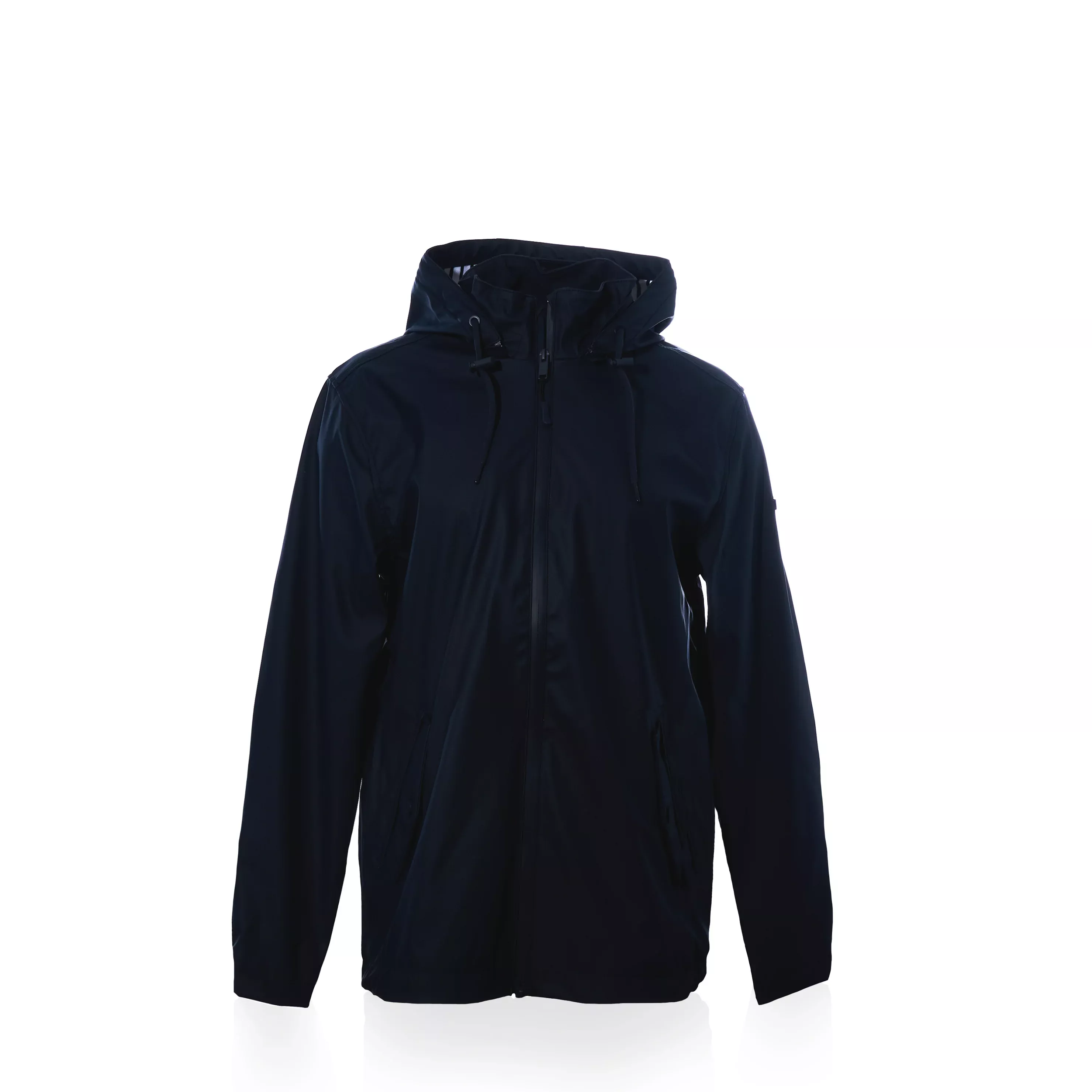Waterproof Raincoat Button Pocket - Navy