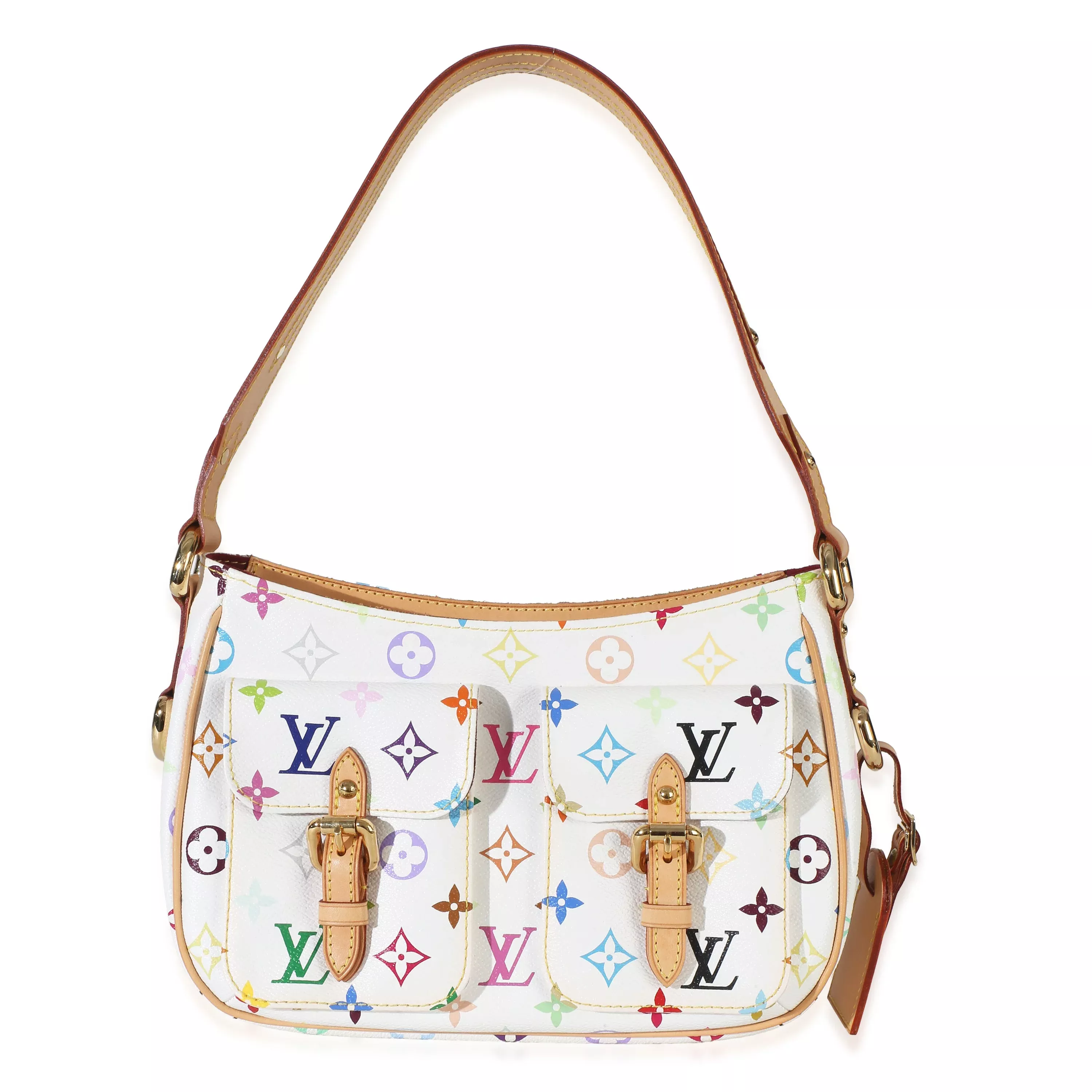 White Multicolore Murakami Monogram Canvas Lodge PM